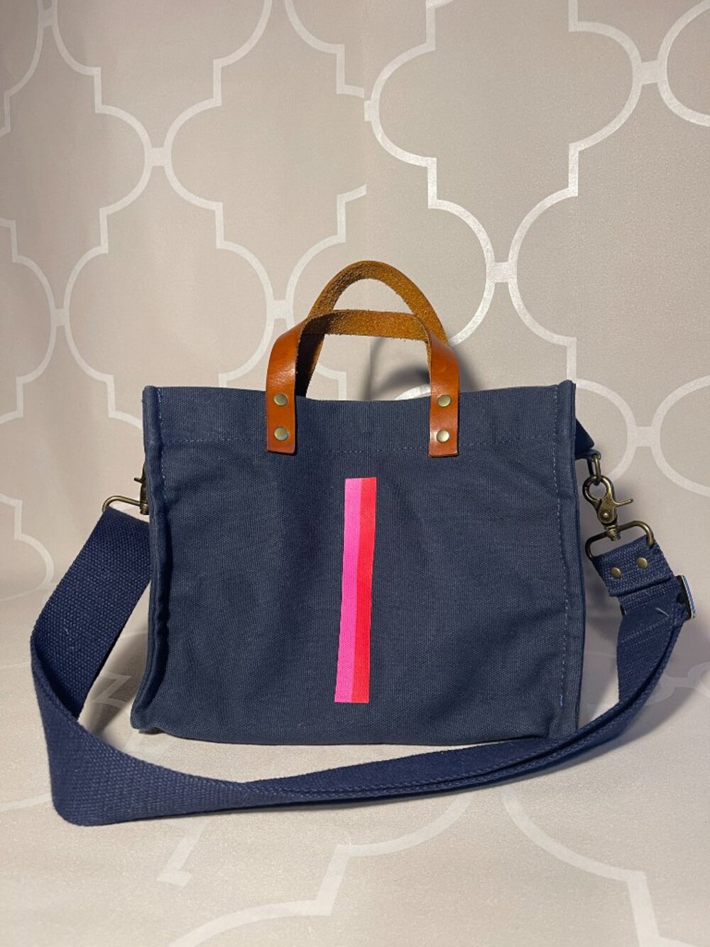 Parker Thatch  Red and Pink Racer Stripe Mimi Bag